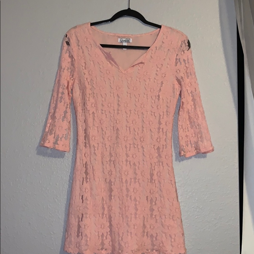 Pink laced dress
